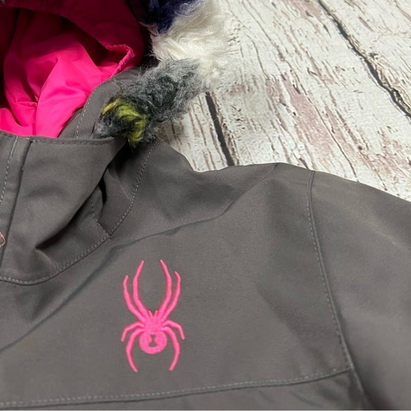 Kids Girls Spyder Ski Skiing Snowboarding Hooded Jacket Size XL - Picture 9 of 10